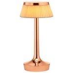 Bon Jour Unplugged Table Lamp - Copper / Soft Avo Pleated