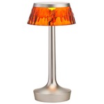Bon Jour Unplugged Table Lamp - Matte Chrome / Amber