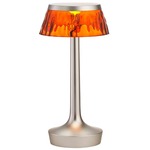 Bon Jour Unplugged Table Lamp - Matte Chrome / Amber