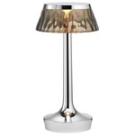 Bon Jour Unplugged Table Lamp - Chrome / Smoke