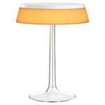 Bon Jour Table Lamp - White / Plisse Cloth