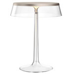 Bon Jour Table Lamp - Matte Chrome / Transparent