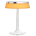 Bon Jour Table Lamp - Chrome / Plisse Cloth