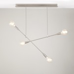 Sorenthia Double Chandelier - Brushed Nickel / Nickel Details