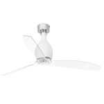 Mini Eterfan Ceiling Fan w/ Transparent Blades - Matte White / Transparent