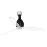 Mini Eterfan Ceiling Fan w/ Transparent Blades - Gloss Black / Transparent