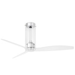 Tube Ceiling Fan w/ Transparent Blades - Transparent / Transparent