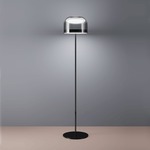 Equatore Floor Lamp - Chrome / Transparent