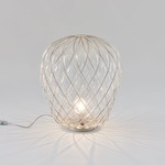 Pinecone Table Lamp - Chrome / Clear