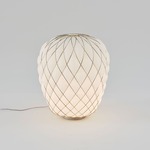 Pinecone Table Lamp - Chrome / White