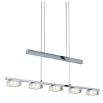 Brooklyn Linear Pendant - Chrome / Clear