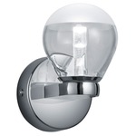 Brandon Wall Light - Chrome / Clear