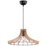 Wood Flare Pendant - Black / Light Wood