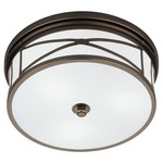 Chase Ceiling Flush Mount - Deep Patina Bronze / Frost White