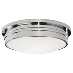 Roderick Ceiling Flush Light - Polished Chrome / Frosted