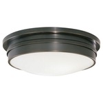Roderick Ceiling Flush Light - Deep Patina Bronze / Frosted