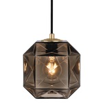 Mimo Cube Pendant - Brass / Bronze