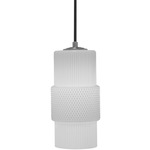 Mimo Cylinder Pendant - Gunmetal / White