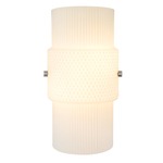 Mimo Cylinder Wall Light - Satin Nickel / White