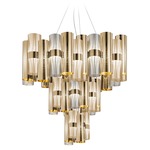 La Lollo XL Pendant - White / Gold Fume