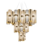 La Lollo XL Pendant - White / Gold Fume