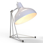 Diana Table Lamp - Nickel Plated / Glossy White