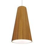 Conical Tapered Pendant - Teak