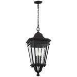 Cotswold Lane Outdoor Pendant - Black / Clear Seeded