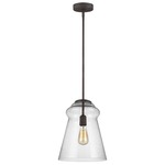 Loras Pendant - Dark Weathered Iron / Clear Seeded