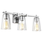 Mercer Bathroom Vanity Light - Chrome / Clear Seeded