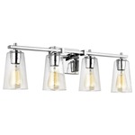 Mercer Bathroom Vanity Light - Chrome / Clear Seeded