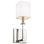 Quinn Wall Light - Polished Nickel / White