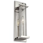 Silo Wall Light - Polished Nickel / Clear