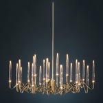 Il Pezzo 3 Round Chandelier - Satin Brass / Crystal