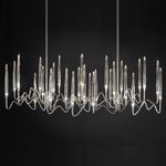 Il Pezzo 3 Long Chandelier - Polished Nickel / Crystal