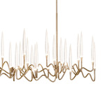 Il Pezzo 3 Endless Chandelier - Matte Satin Brass / Clear