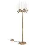 Il Pezzo 3 Floor Lamp - Matte Satin Brass / Crystal