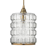 Madison Mini Pendant - Antique Brass / Clear