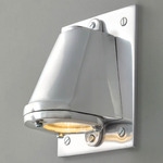 Mast Outdoor Wall Light - Polished Aluminum / Clear