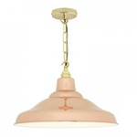School Pendant - Polished Copper / White