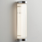 Pillar Extra Narrow Wall Sconce - Chrome / Clear