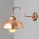 Shipyard Outdoor Wall Sconce - Copper / Frosted