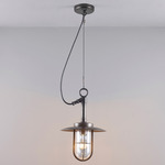Ships 7524 Outdoor Pendant - Weathered Brass / Clear