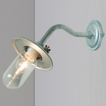 7685 Canted Outdoor Wall Light - Galvanized Silver / Clear