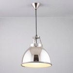 Titan Size 1 Pendant with Etched Glass Diffuser - Natural Aluminum / Etched Glass