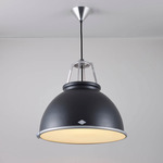 Titan Size 3 Pendant with Etched Glass Diffuser - Black / Etched Glass