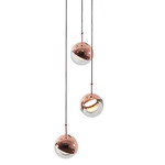 Dora Round Multi Light Pendant - Copper / Clear