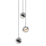 Dora Round Multi Light Pendant - Chrome / Clear