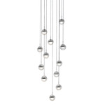 Dora Round Multi Light Pendant - Chrome / Clear