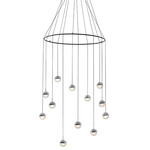 Dora Multi Light Pendant With Ring - Chrome / Clear